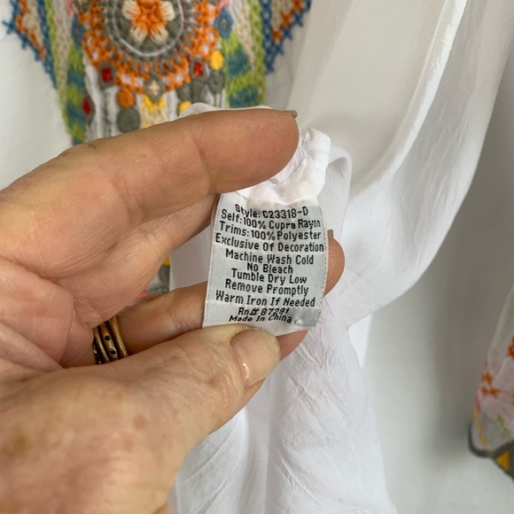 JOHNNY WAS Flower Spirit White Tunic XS - Picture 5 of 6